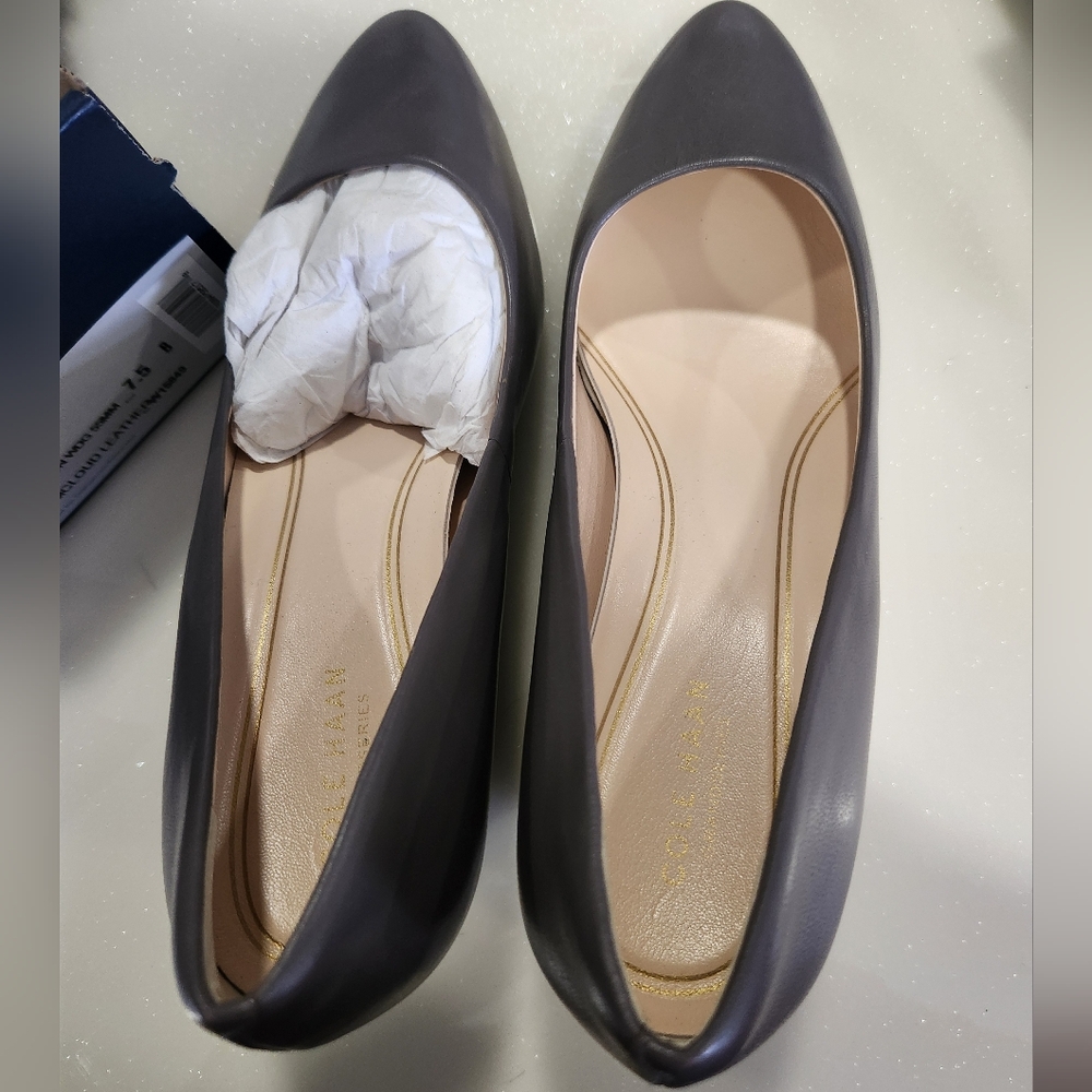 New Cole Haan gray wedges, 7.5